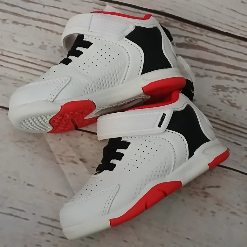 And1 major infant adaptive footwear shoes sneakers white, black, red size 5